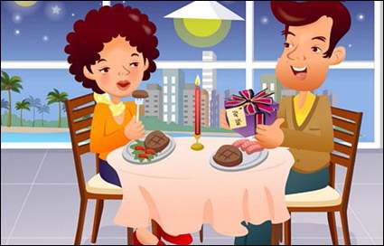 iClickart Cartoon Family illustrator vector material -16