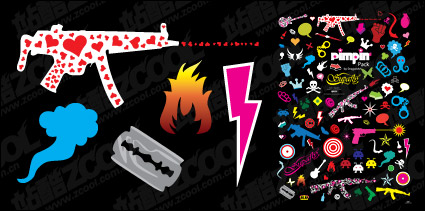 The trend of design elements combination of vector material