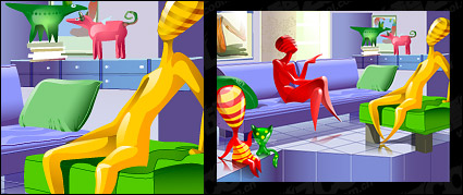 Vector illustrations of alternative family material