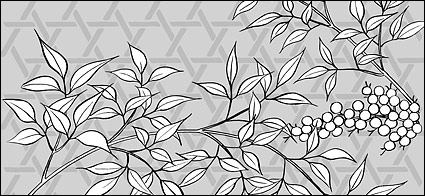 Vector line drawing of flowers-36