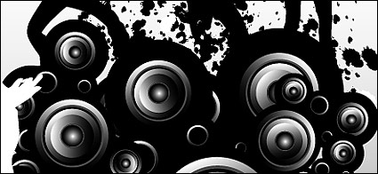 People with speakers Vector