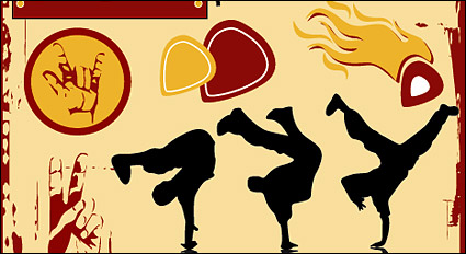 The trend of musical elements vector material