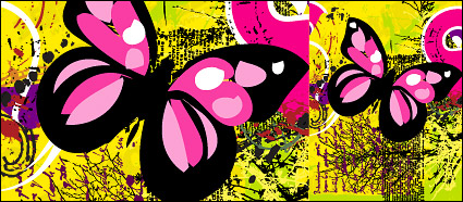 Butterfly and the black sheep vector material