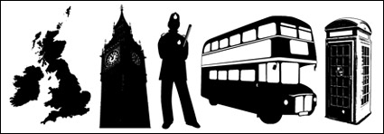 England nostalgic style vector material