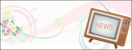 TV and pattern vector material