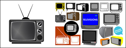 Retro TV vector material