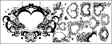 The trend of heart-shaped pattern composed of vector material Series