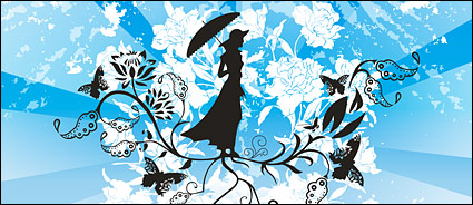 Women and pattern vector