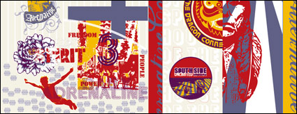 Movement and the street culture vector material-19